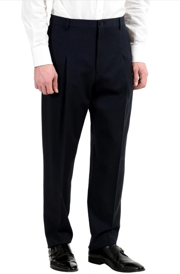 Hugo Boss Men's "Ulan/Fabo182" Oversized Wool Double Breasted Suit US 36R IT 46R