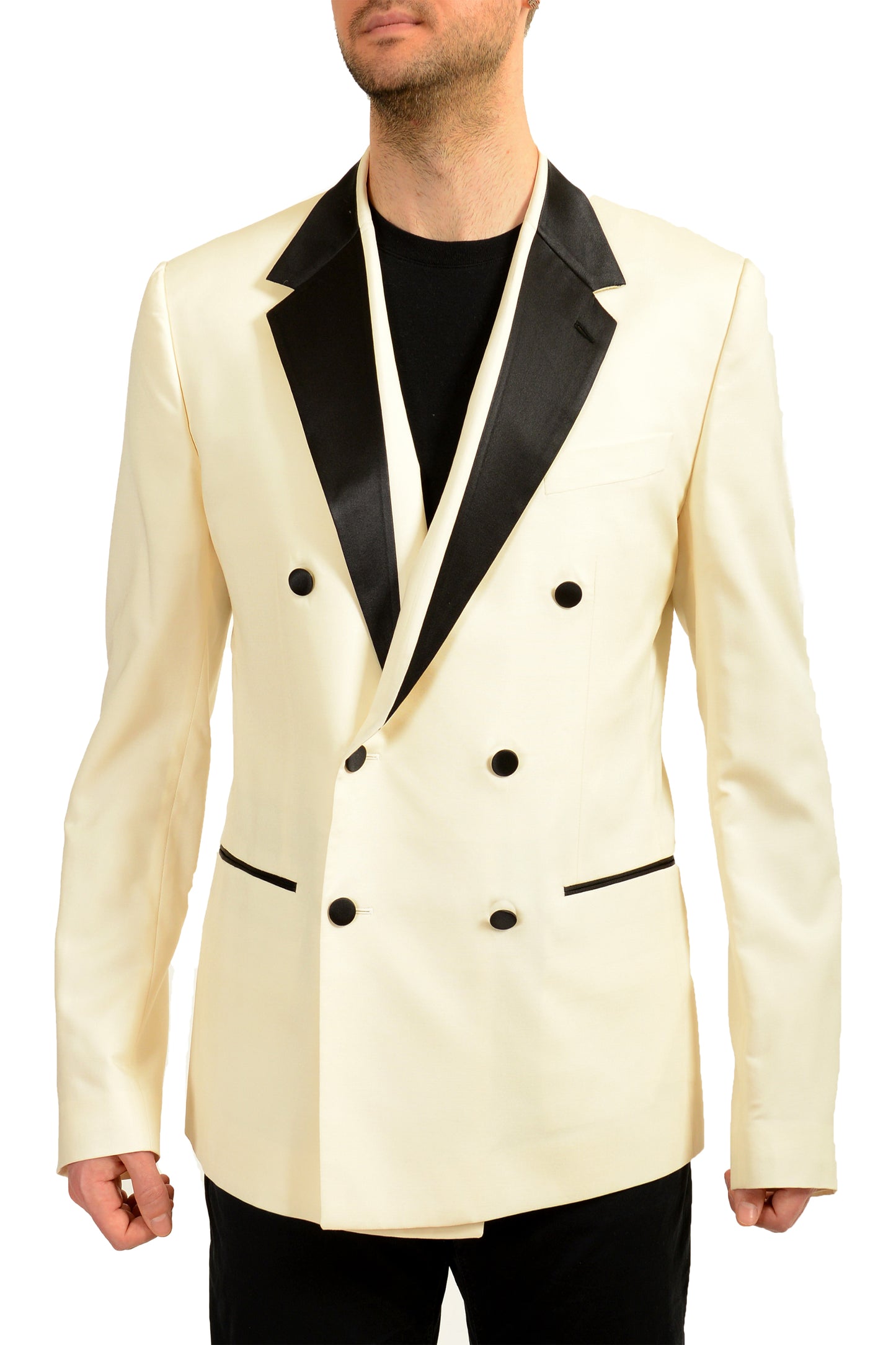 Dolce & Gabbana Men's "Sicilia" Silk Wool Double Breasted Blazer US 44 IT 54