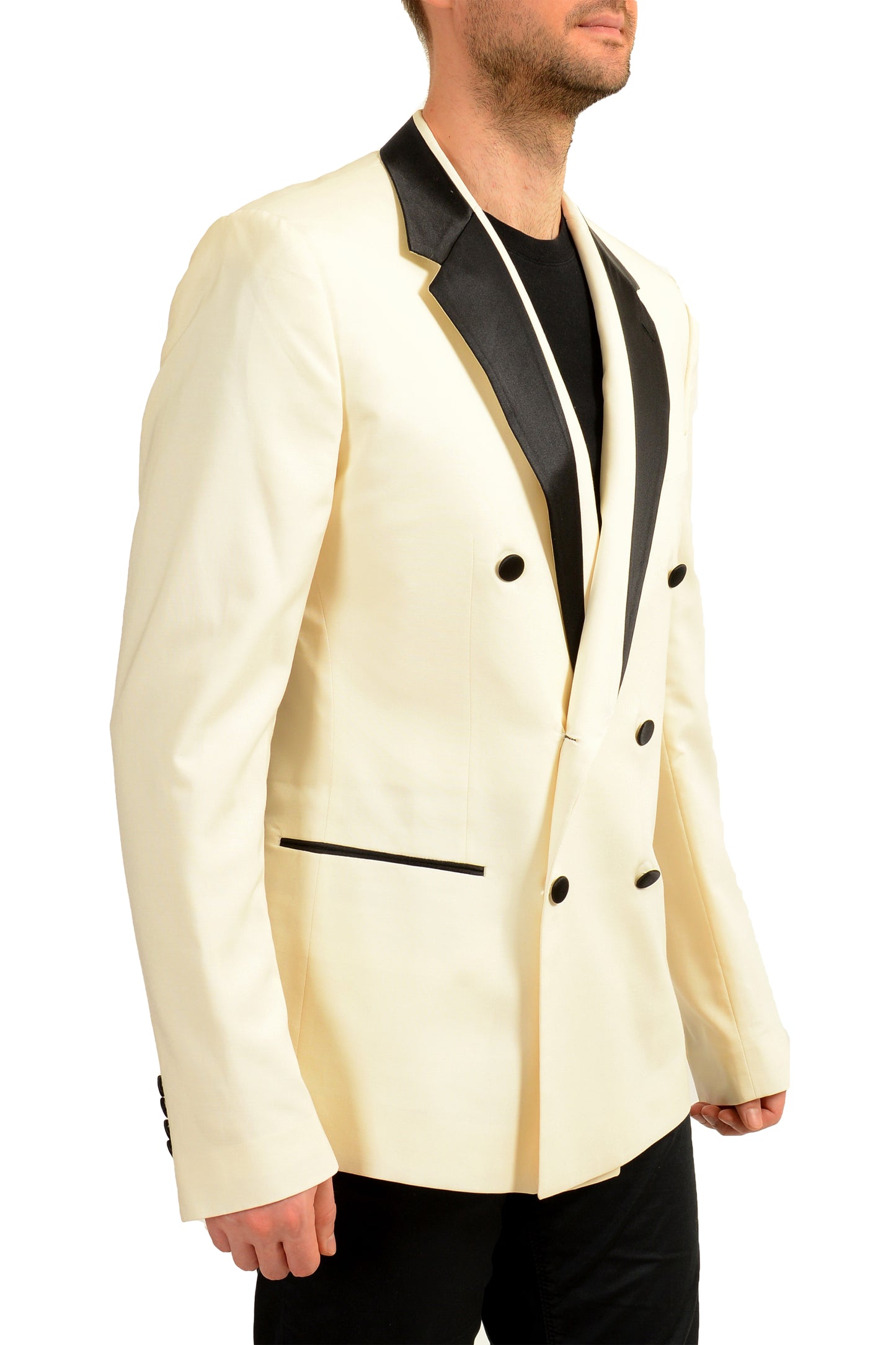 Dolce & Gabbana Men's "Sicilia" Silk Wool Double Breasted Blazer US 44 IT 54