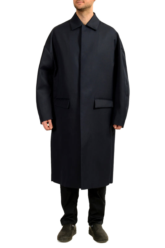 Scuderia Ferrari Men's Navy Blue Trench Coat US M IT 50