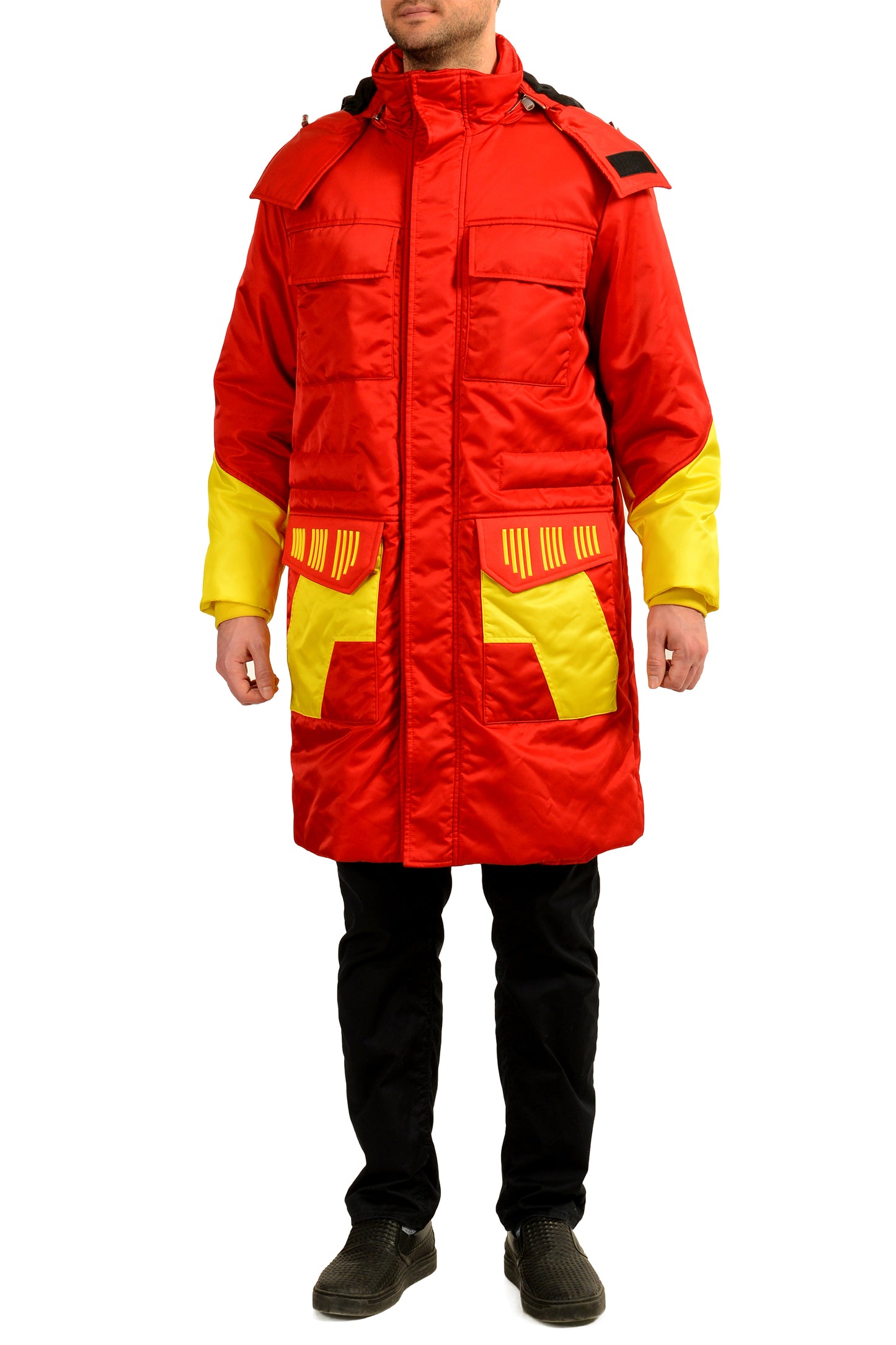 Scuderia Ferrari Men's Red Hooded Parka Jacket Coat US XL IT 54