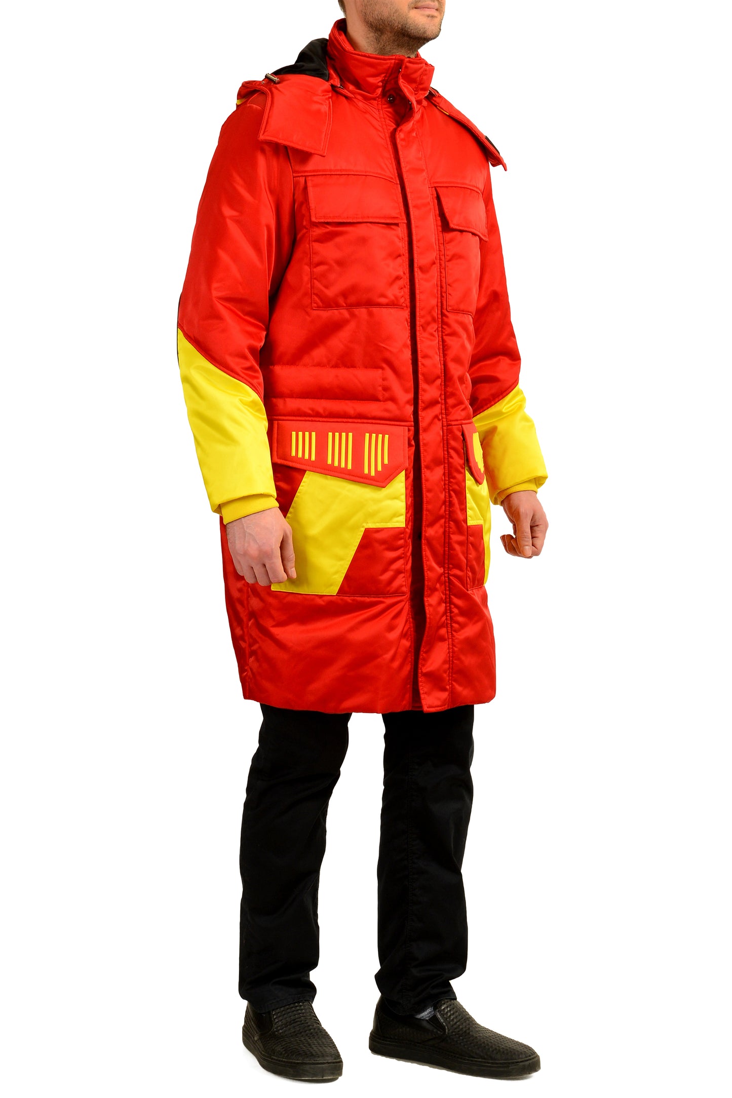 Scuderia Ferrari Men's Red Hooded Parka Jacket Coat US S IT 48