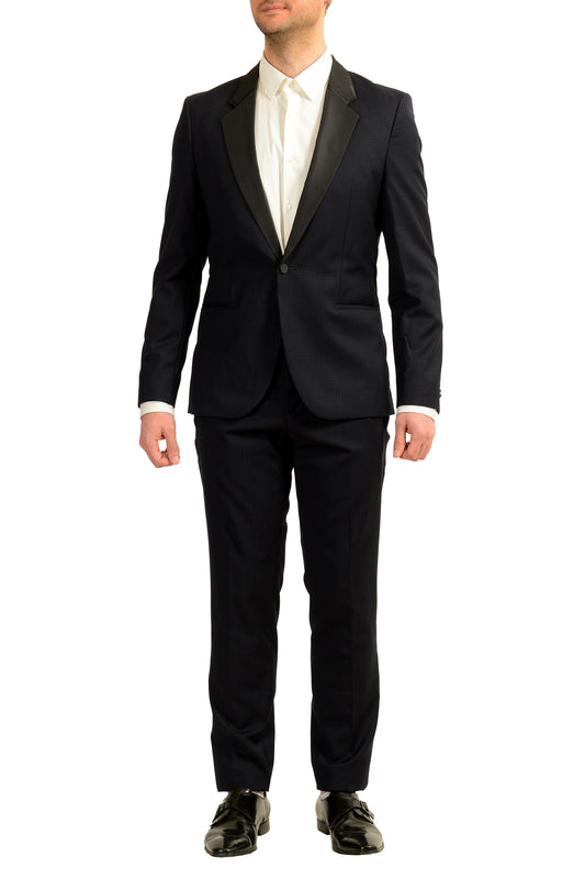 Hugo Boss Men's "Arti/Hesten201E1" Plaid 100% Wool Tuxedo Suit US 40R IT 50R
