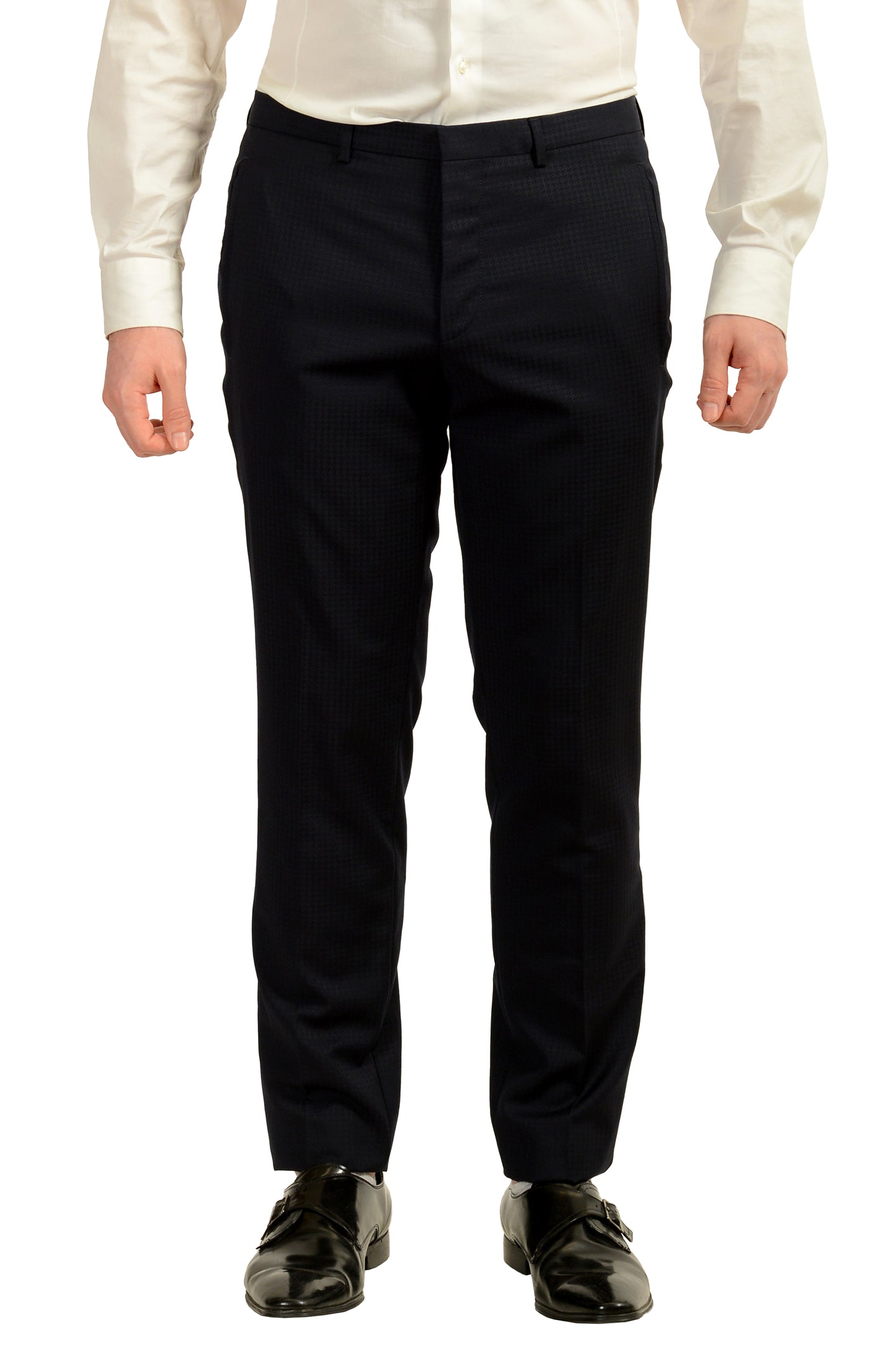 Hugo Boss Men's "Arti/Hesten201E1" Plaid 100% Wool Tuxedo Suit US 40R IT 50R