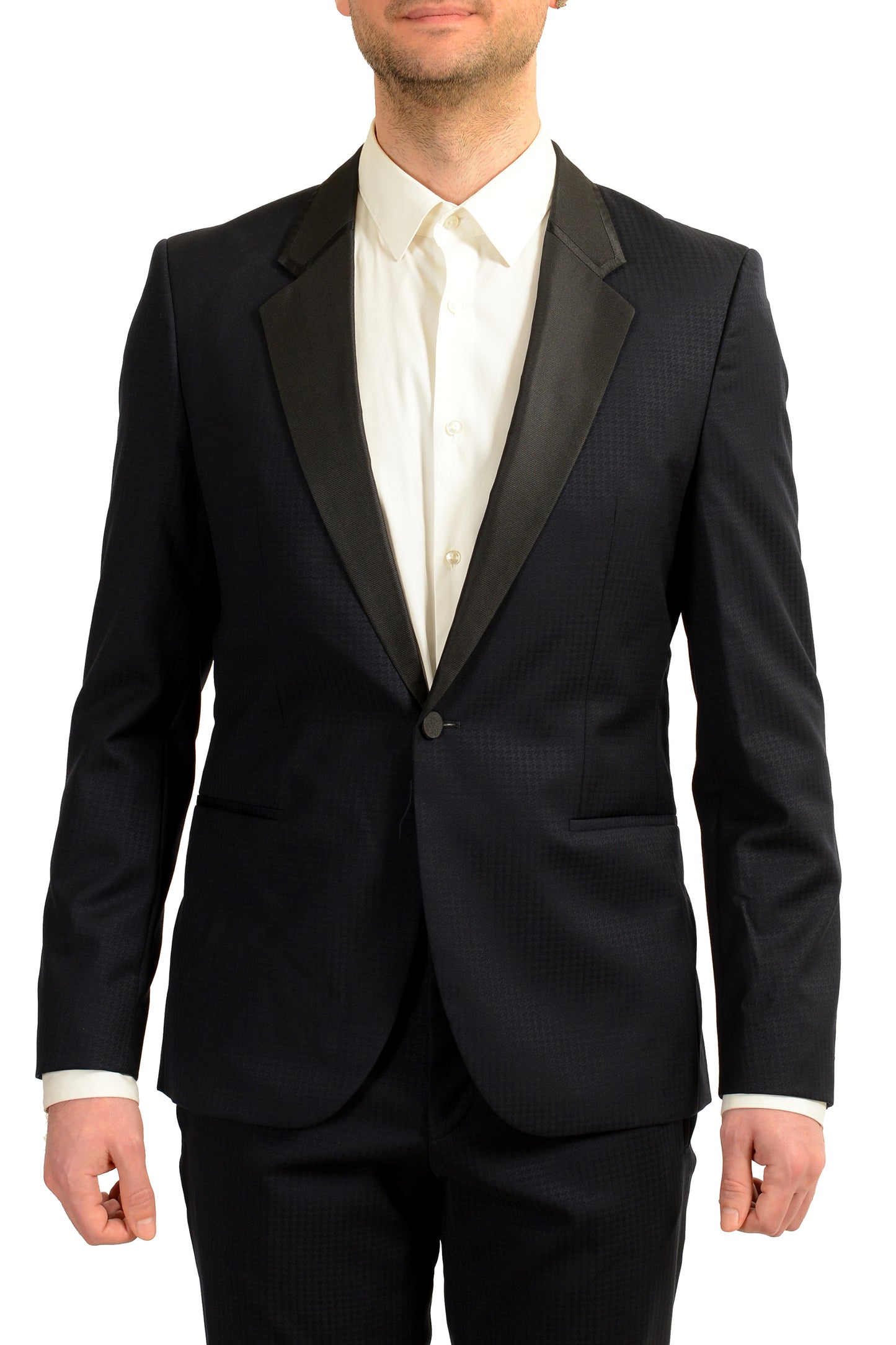 Hugo Boss Men's "Arti/Hesten201E1" Plaid 100% Wool Tuxedo Suit US 40R IT 50R