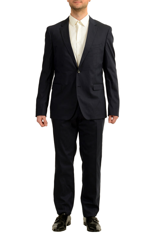 Hugo Boss Men's "Ryan4/Win2" Navy Blue Two Button Suit US 44R IT 54R