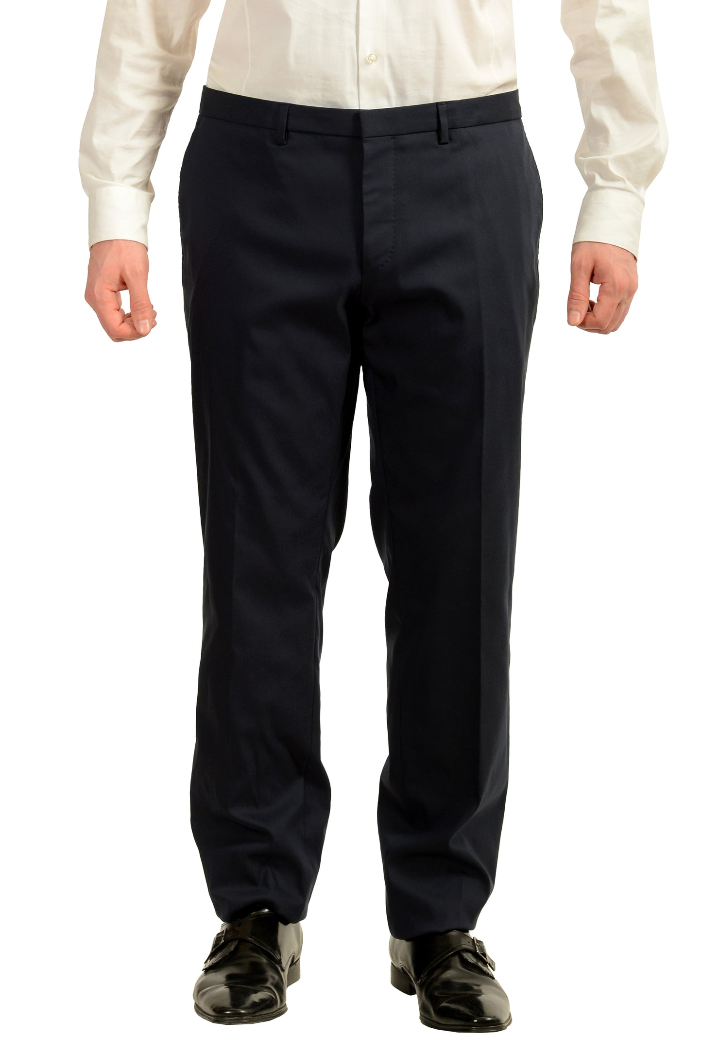 Hugo Boss Men's "Ryan4/Win2" Navy Blue Two Button Suit US 44R IT 54R