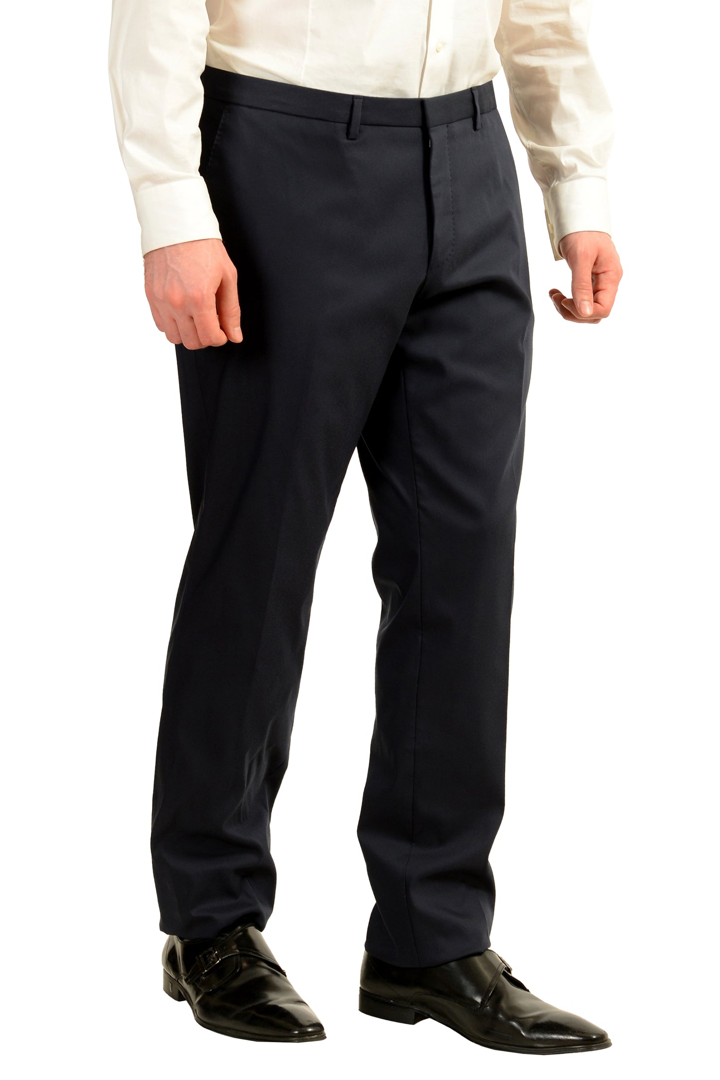 Hugo Boss Men's "Ryan4/Win2" Navy Blue Two Button Suit US 44R IT 54R
