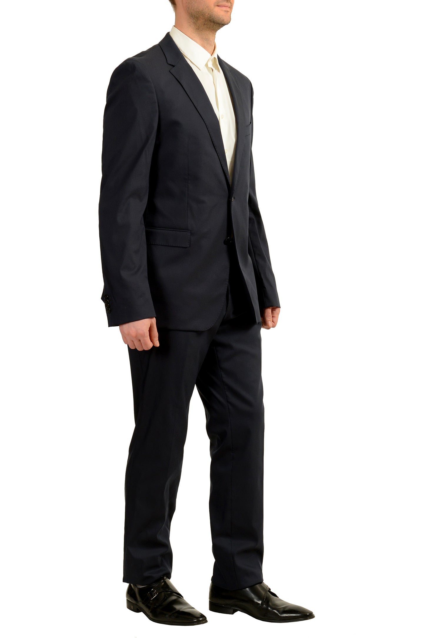 Hugo Boss Men's "Ryan4/Win2" Navy Blue Two Button Suit US 44R IT 54R