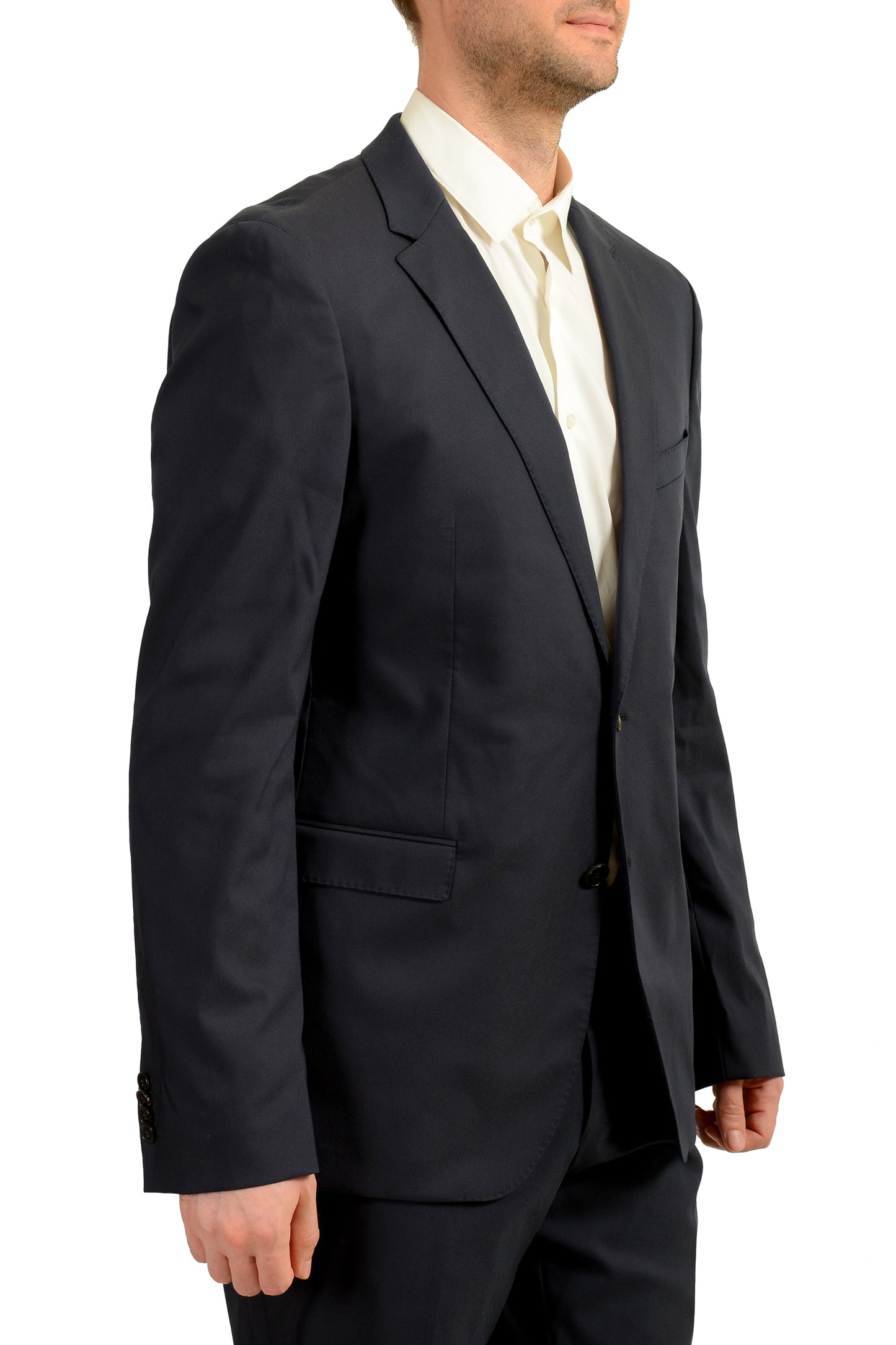 Hugo Boss Men's "Ryan4/Win2" Navy Blue Two Button Suit US 44R IT 54R