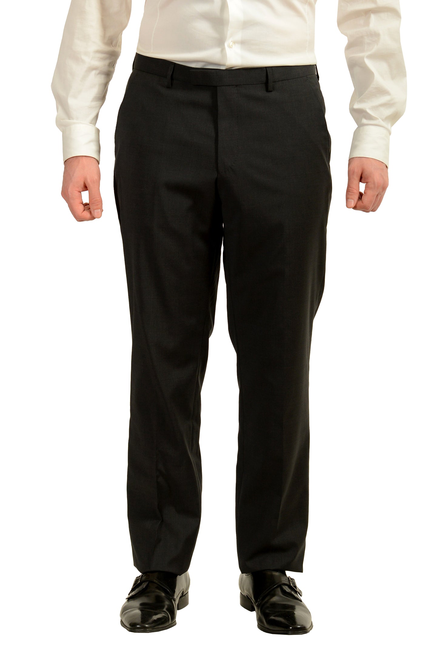Hugo Boss Men's "Johnstons5/Lenon1" Regular Fit 100% Wool Suit US 40L IT 50L