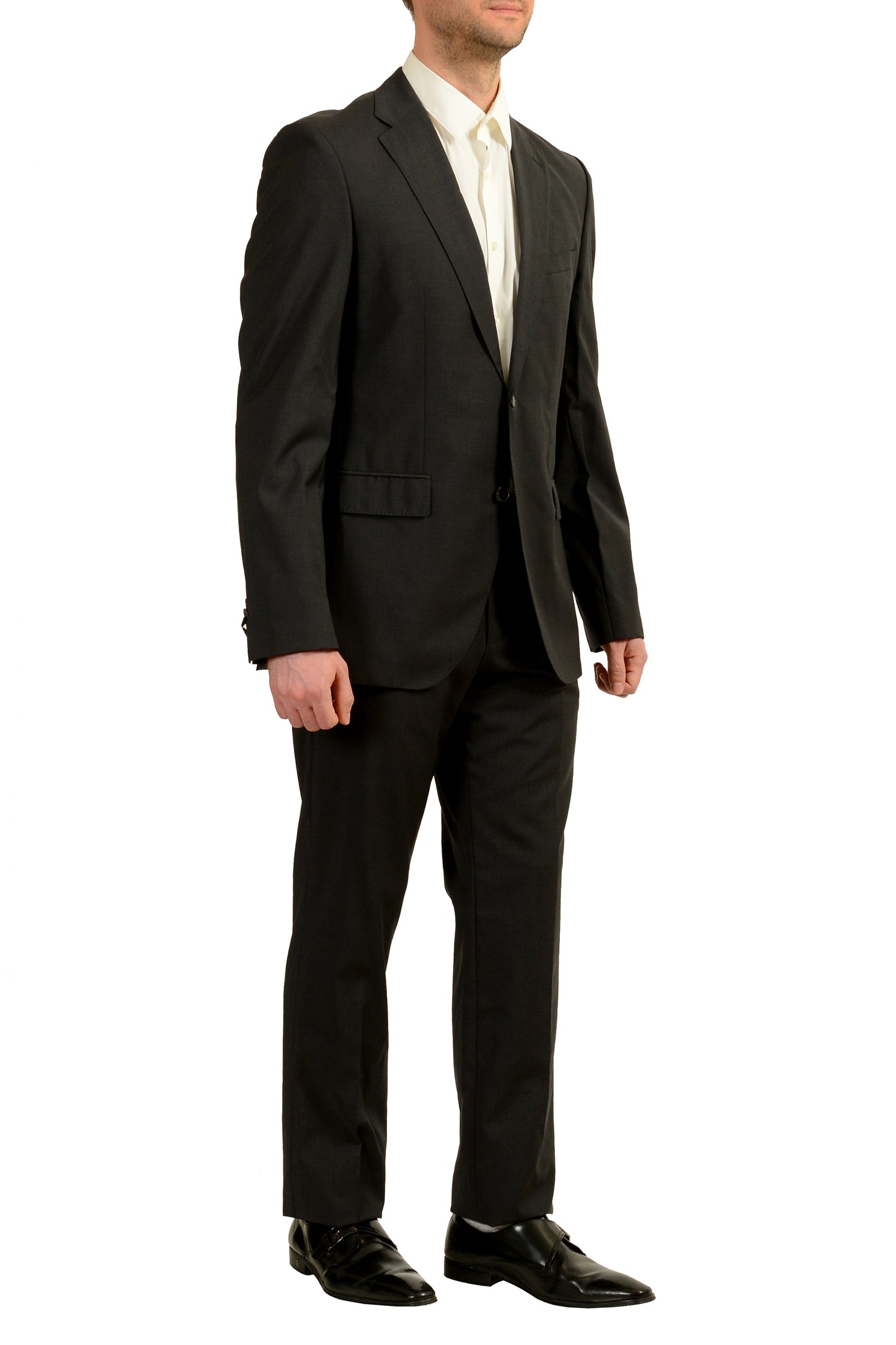 Hugo Boss Men's "Johnstons5/Lenon1" Regular Fit 100% Wool Suit US 40L IT 50L