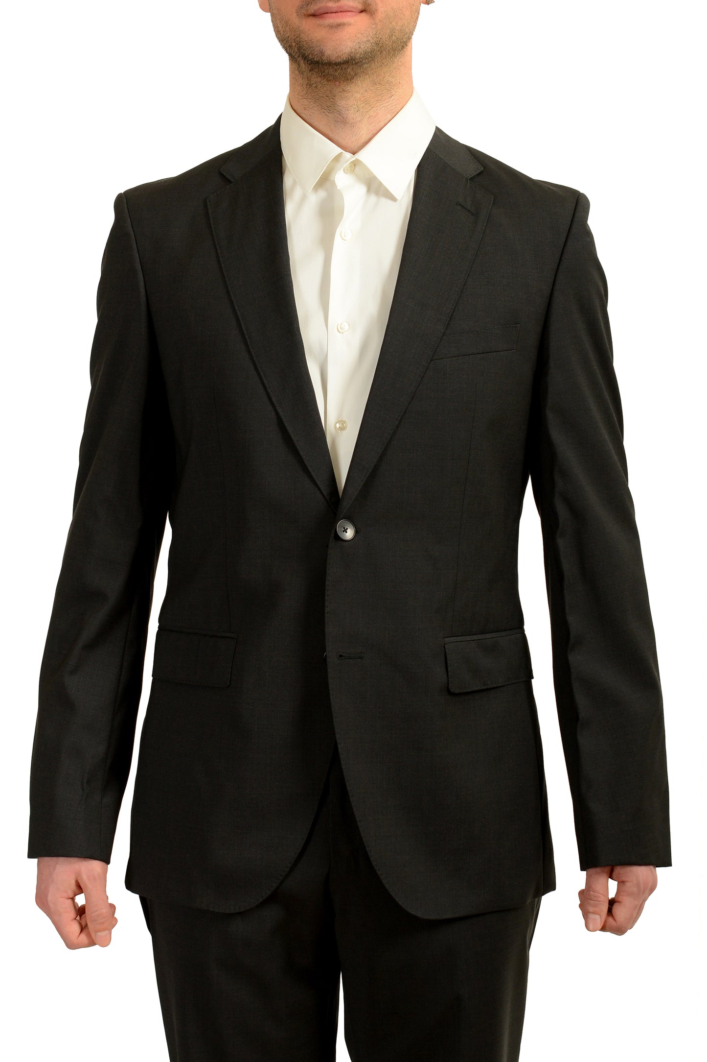Hugo Boss Men's "Johnstons5/Lenon1" Regular Fit 100% Wool Suit US 40L IT 50L