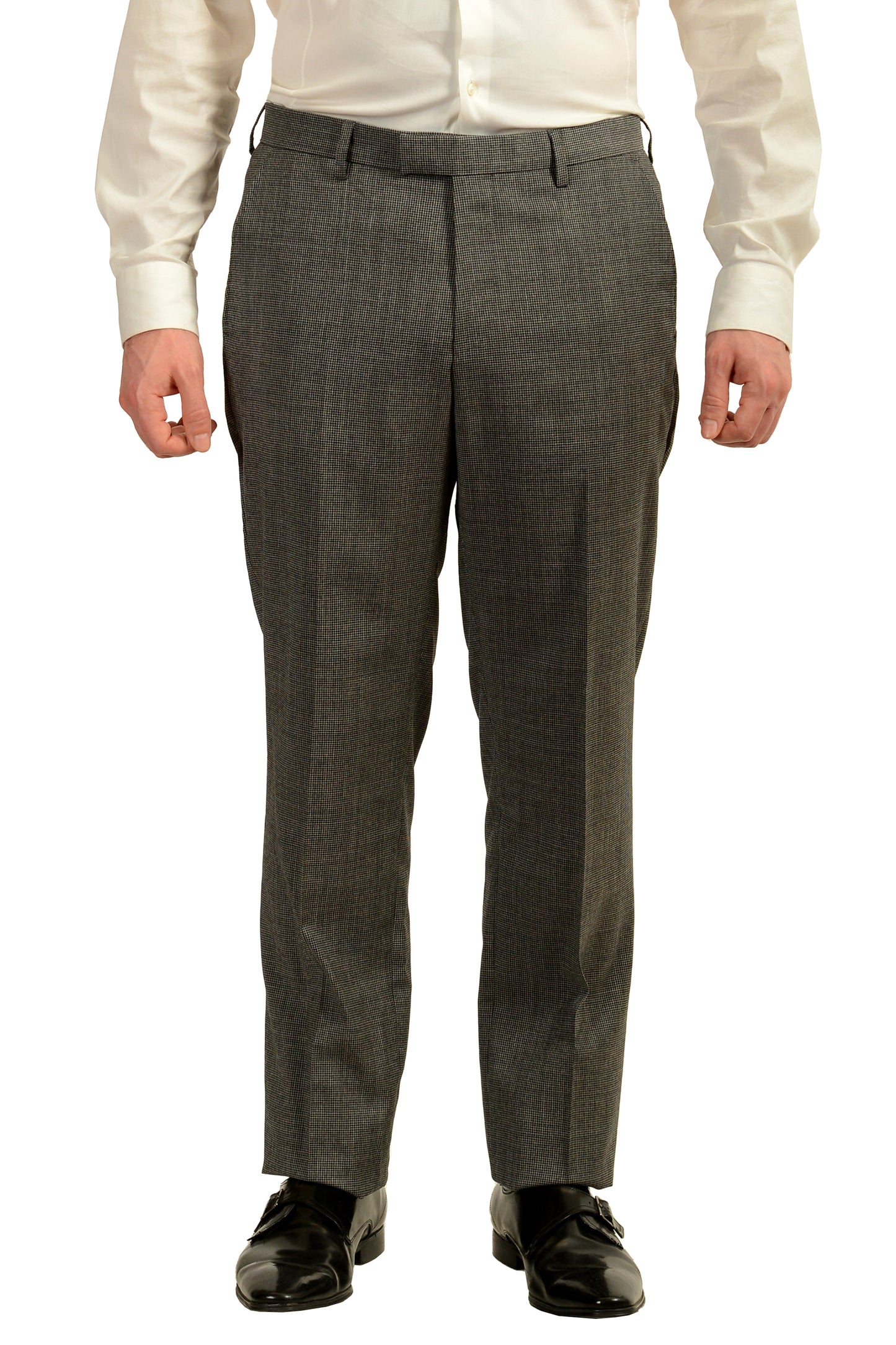 Hugo Boss Men's "Jeckson/Lenon2" Regular Fit Gray 100% Wool Suit US 40L IT 50L