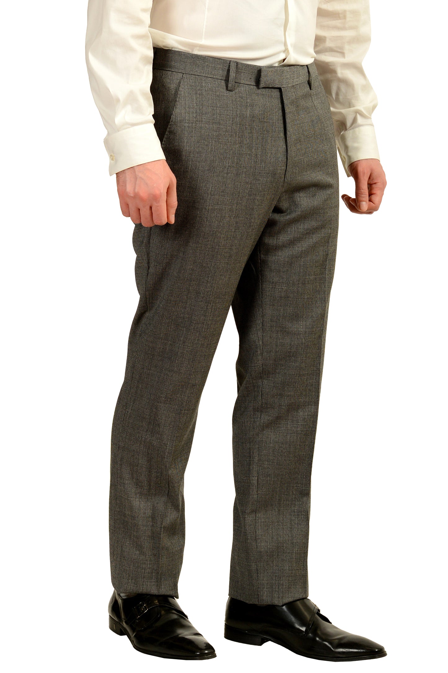 Hugo Boss Men's "Jeckson/Lenon2" Regular Fit Gray 100% Wool Suit US 40L IT 50L