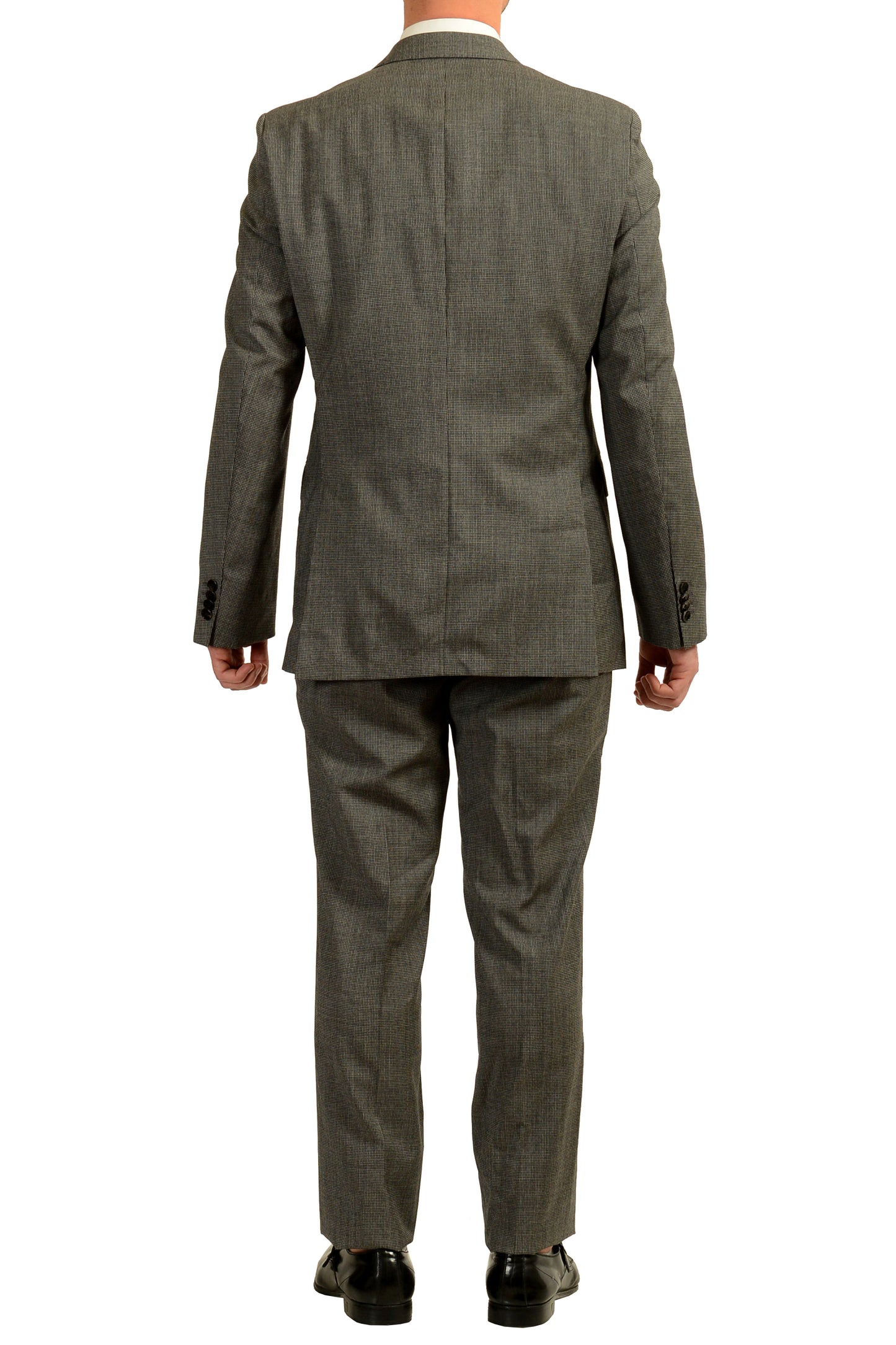 Hugo Boss Men's "Jeckson/Lenon2" Regular Fit Gray 100% Wool Suit US 40L IT 50L