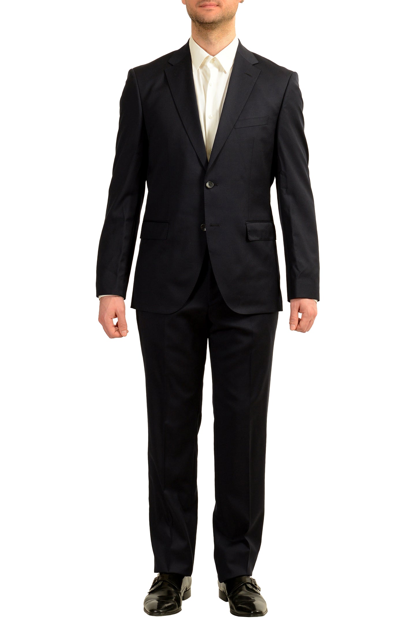 Hugo Boss Men's "Johnstons5/Lenon1" Regular Fit 100% Wool Suit US 40R IT 50R