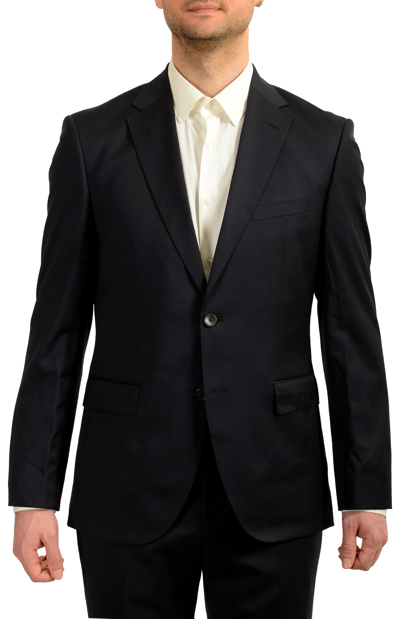 Hugo Boss Men's "Johnstons5/Lenon1" Regular Fit 100% Wool Suit US 40R IT 50R
