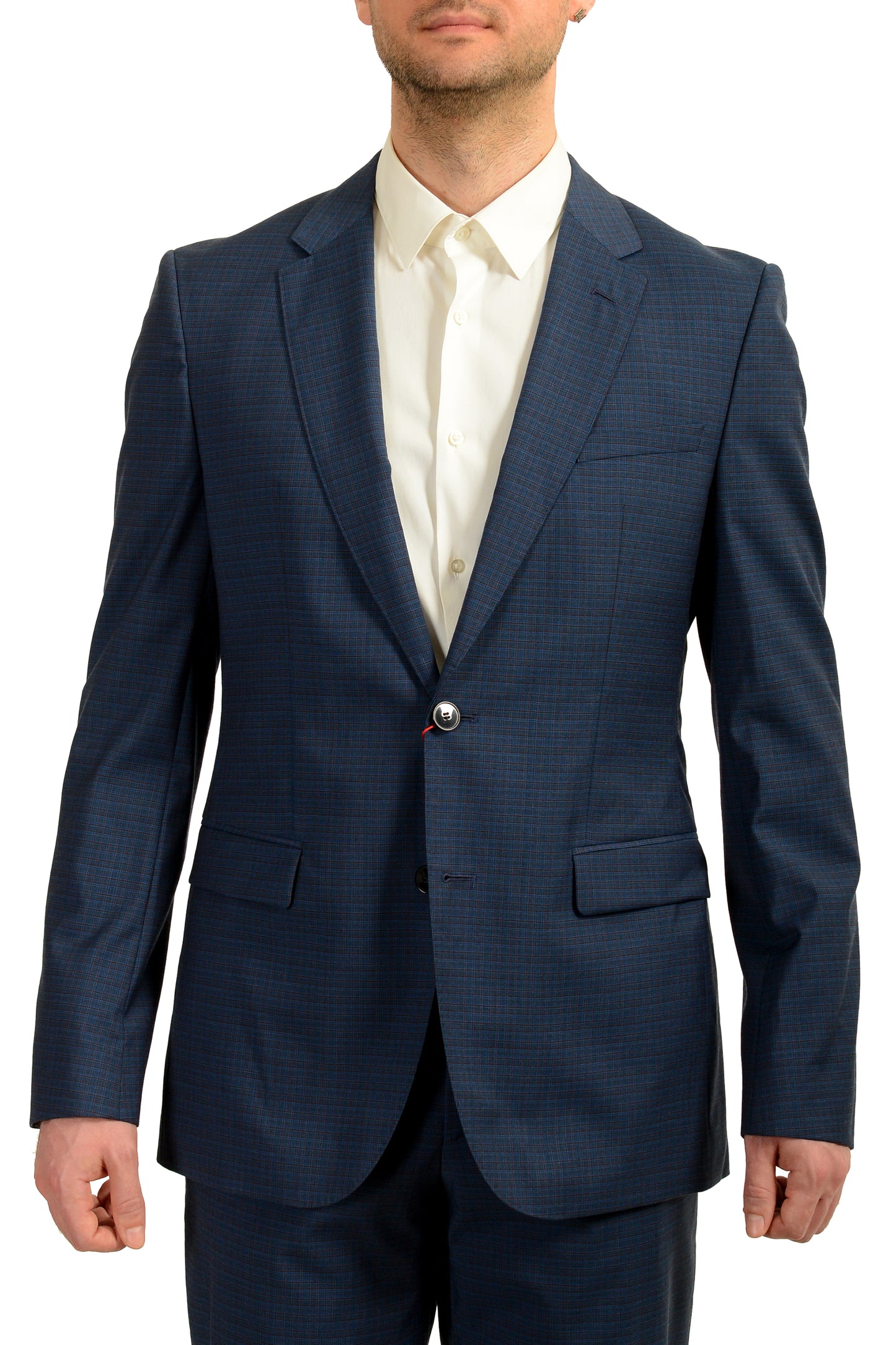Hugo Boss Men's "Jeffery/Simmons202" Regular Fit 100% Wool Suit US 40L IT 50L