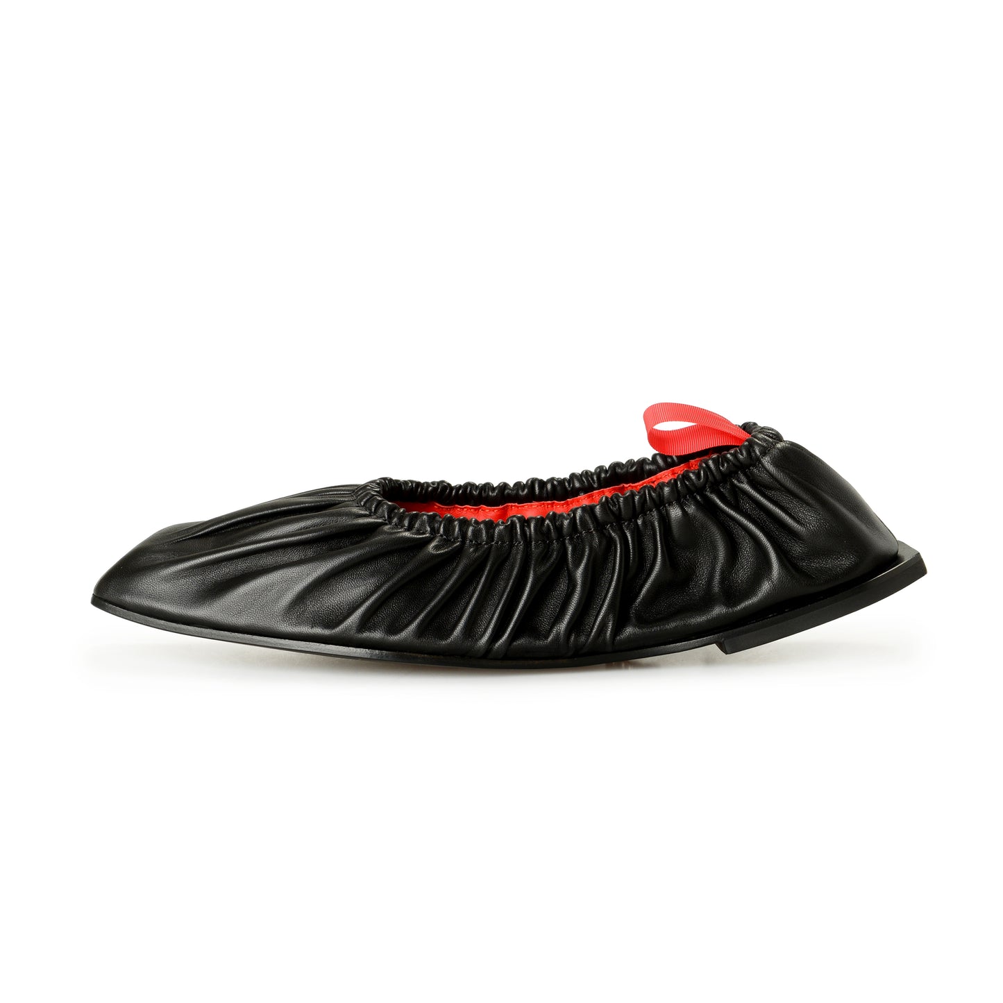 Scuderia Ferrari Women's "Balerina" Black Leather Flat Shoes US 10 IT 40