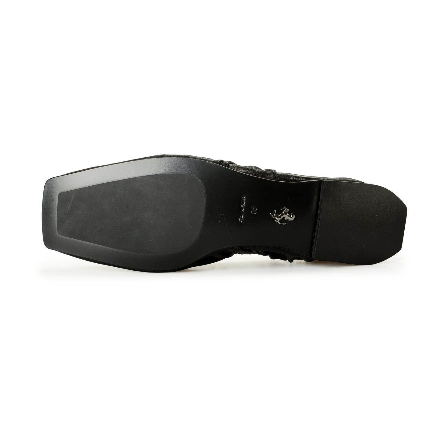 Scuderia Ferrari Women's "Balerina" Black Leather Flat Shoes US 10 IT 40