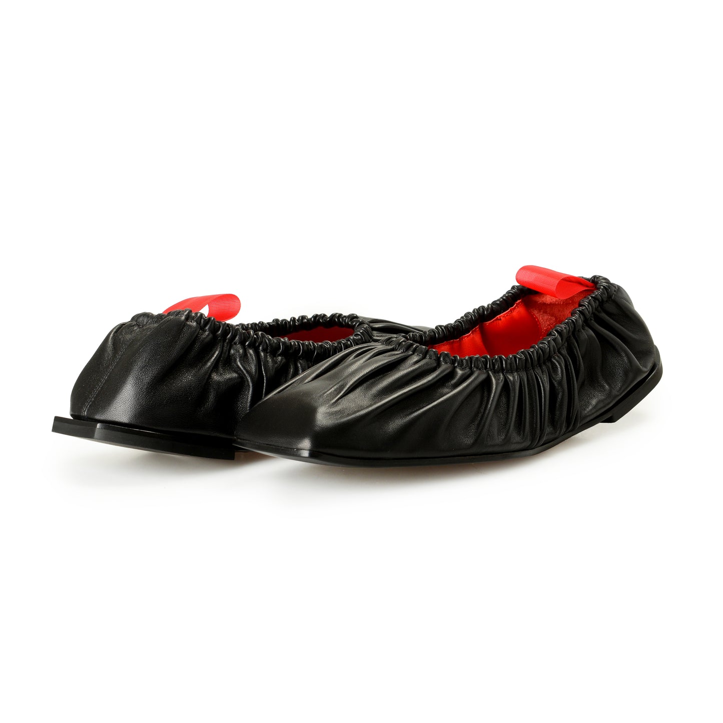 Scuderia Ferrari Women's "Balerina" Black Leather Flat Shoes US 10 IT 40