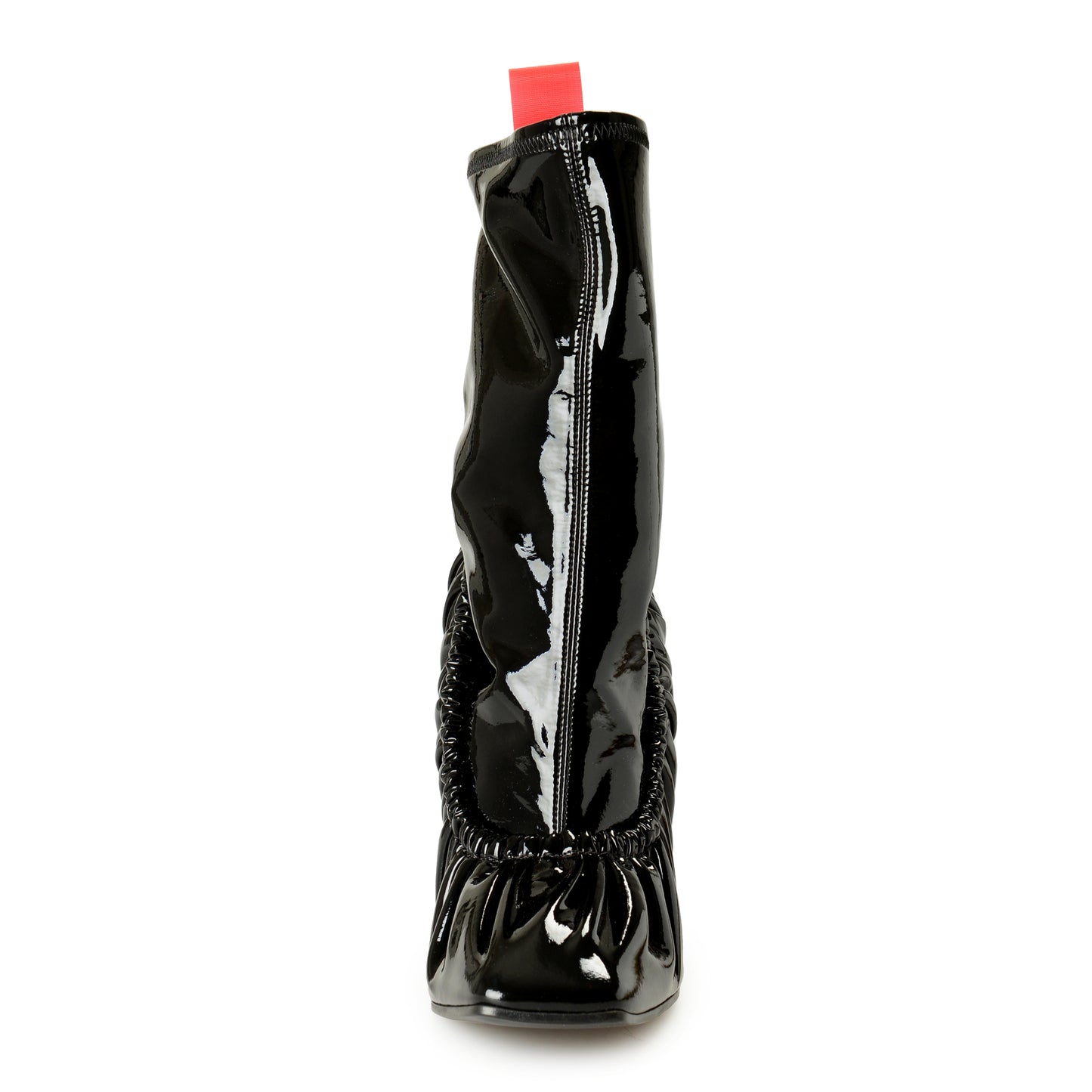 Scuderia Ferrari Women's Black Patent Leather Heeled Booties Shoes US 10 IT 40