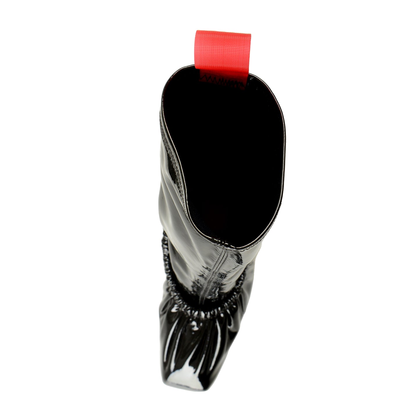 Scuderia Ferrari Women's Black Patent Leather Heeled Booties Shoes US 10 IT 40