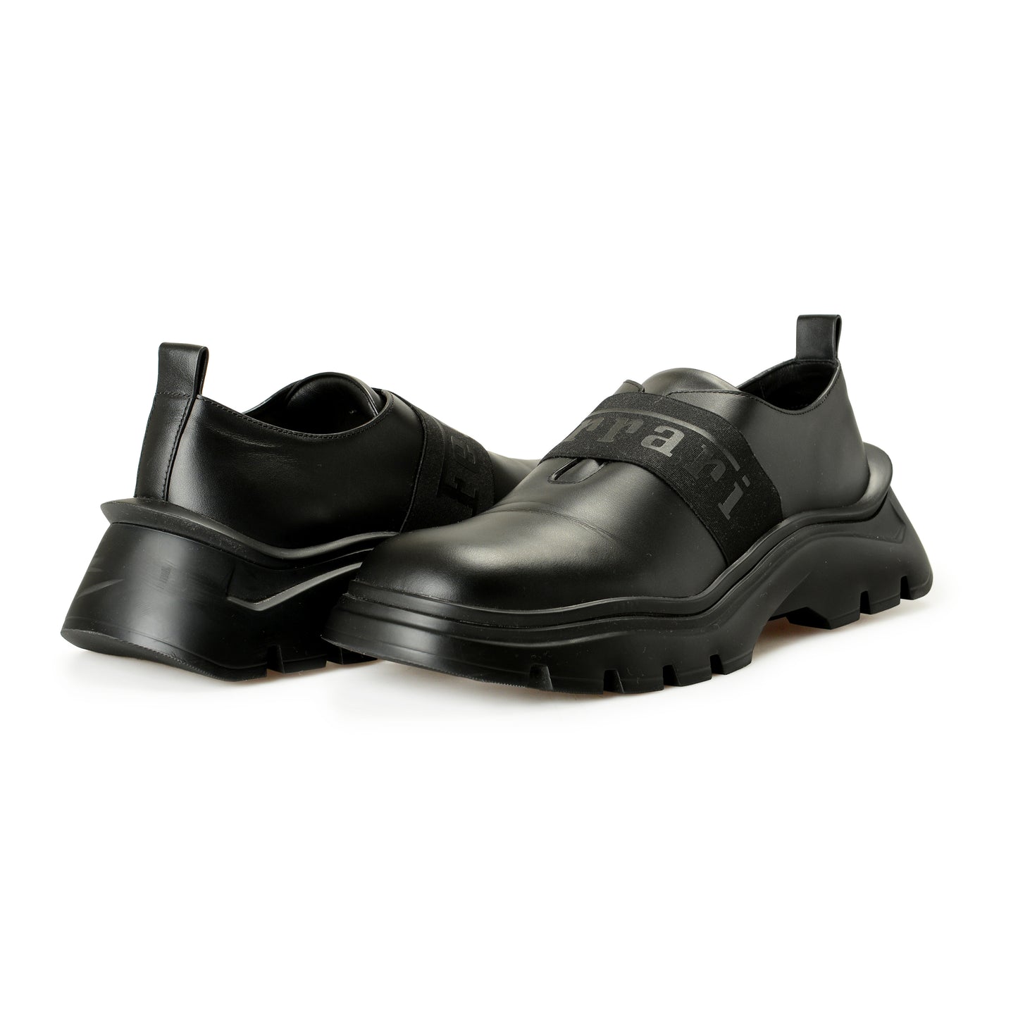 Scuderia Ferrari Men's Black Leather "Derby Sneakers" Shoes US 11 IT 44