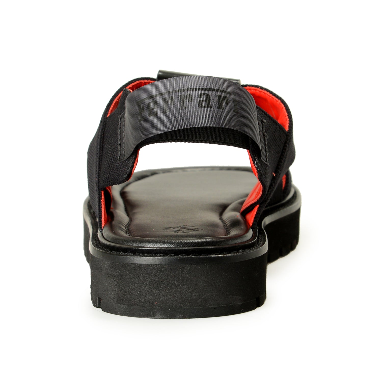 Scuderia Ferrari Men's Black Leather Sandals Shoes US 10 IT 43
