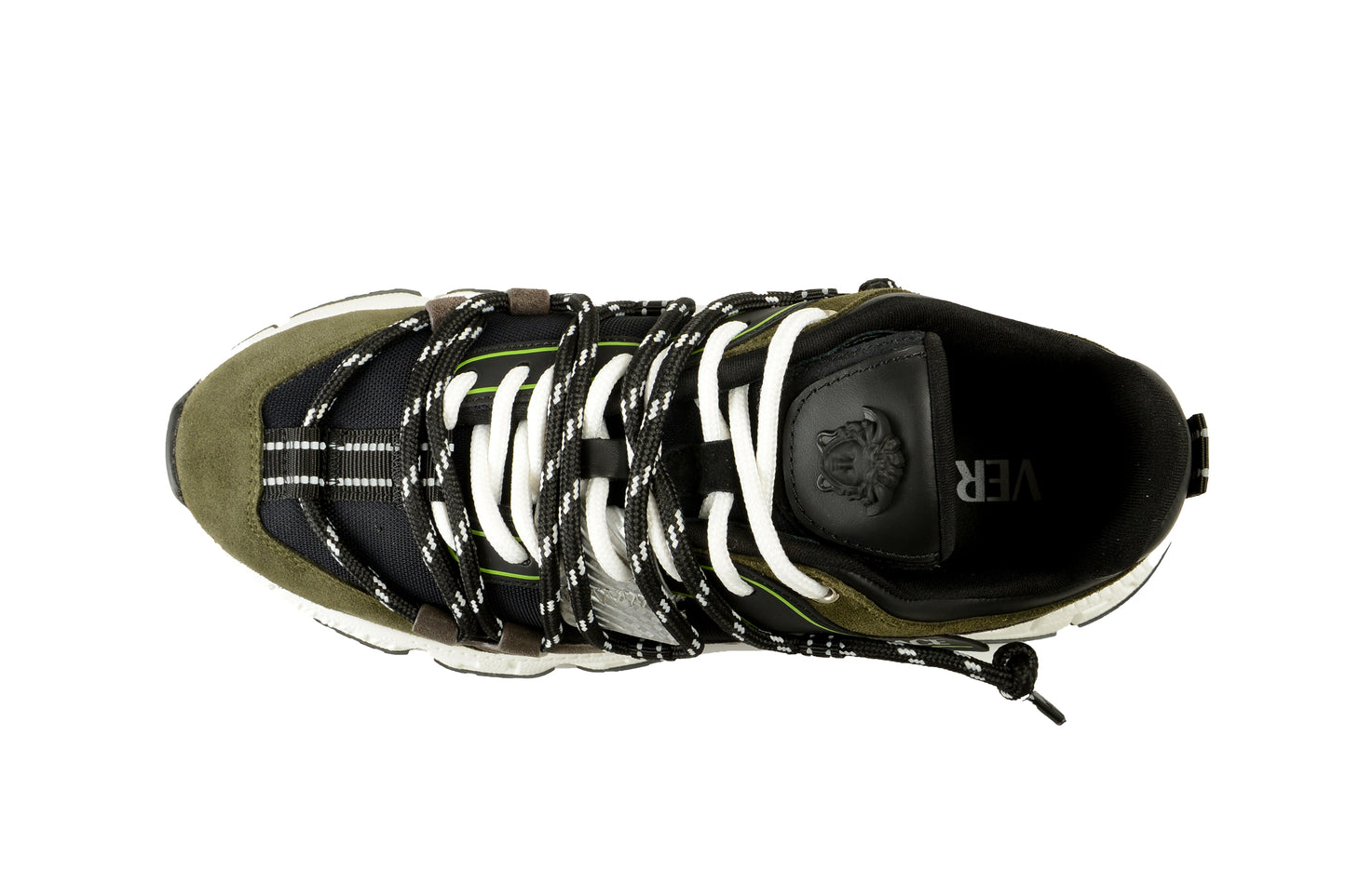 Versace Men's Suede & Leather Black Medusa Head Sneakers Shoes US 12 IT 45