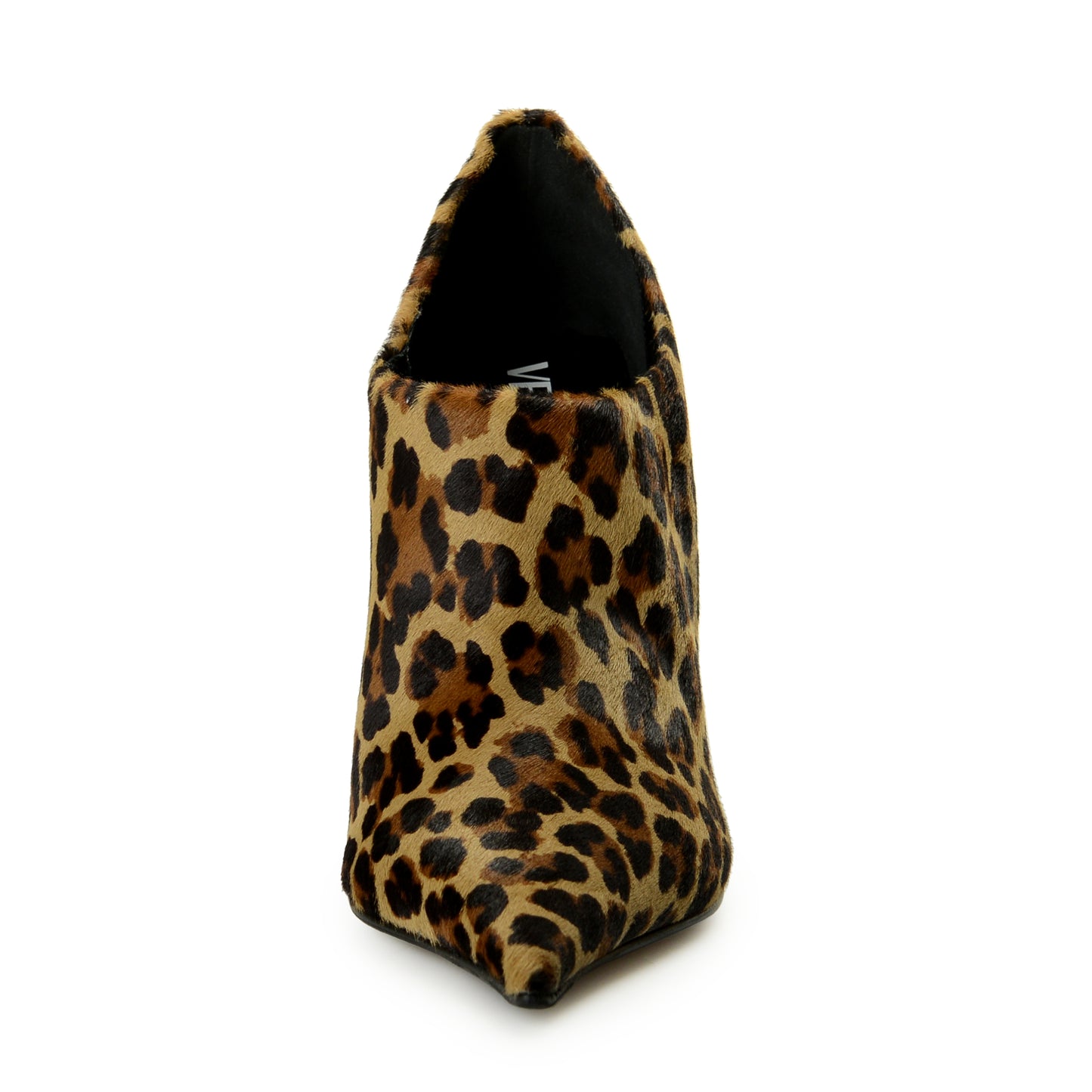 Versace Women's Pony Hair Leather Leopard Print Heeled Booties Shoes US 9 IT 39
