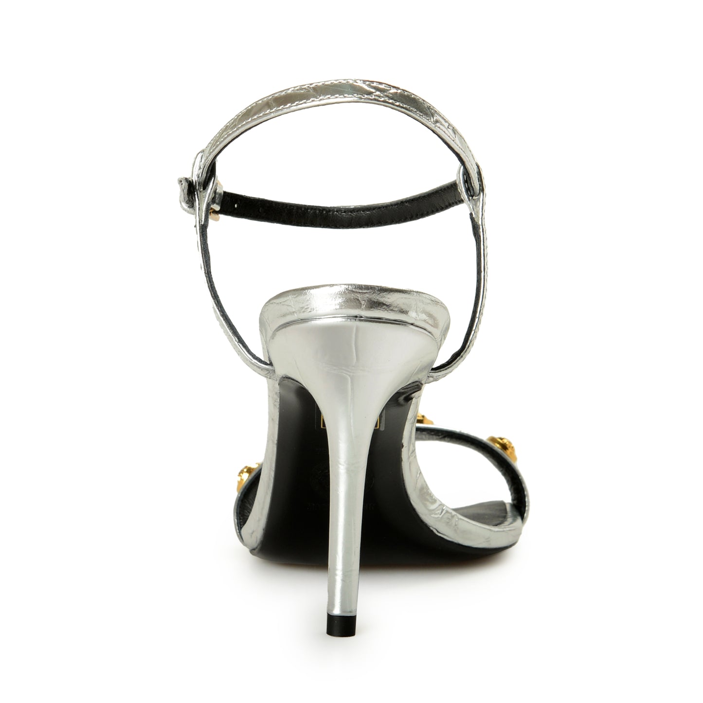 Versace Women's Croc Print Leather Heeled Slingback Pumps Shoes US 8 IT 38