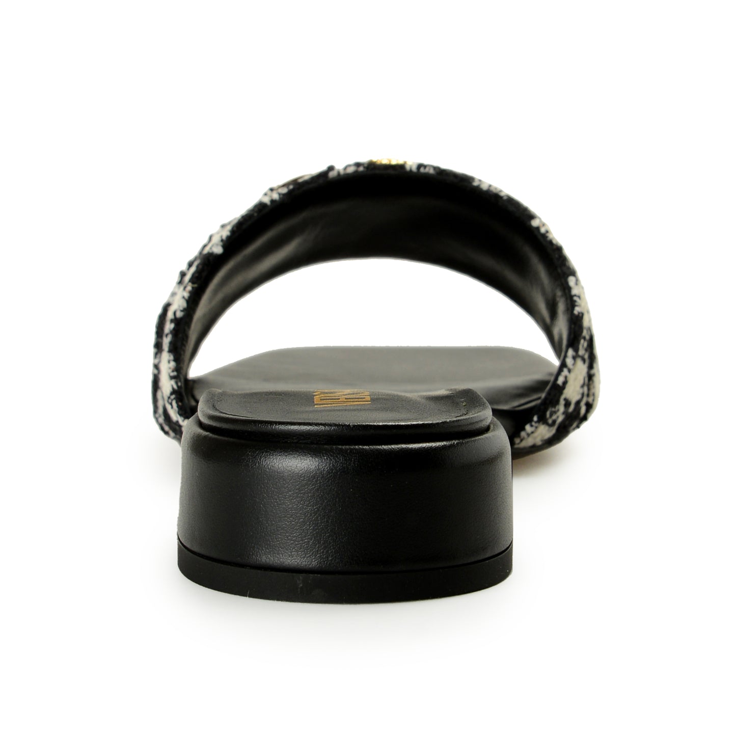 Versace Women's Check Gold Medusa Heeled Sandals Mules Shoes US 8 IT 38