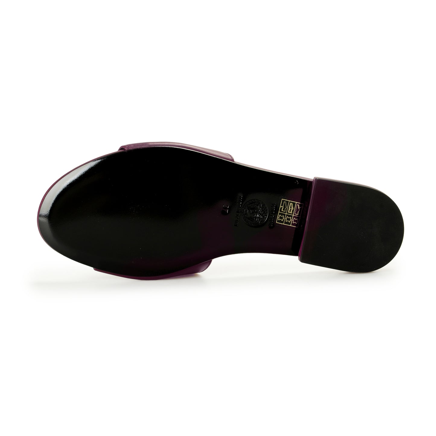 Versace Women's Plum Purple Gold Medusa Heeled Sandals Mules Shoes US 5 IT 35