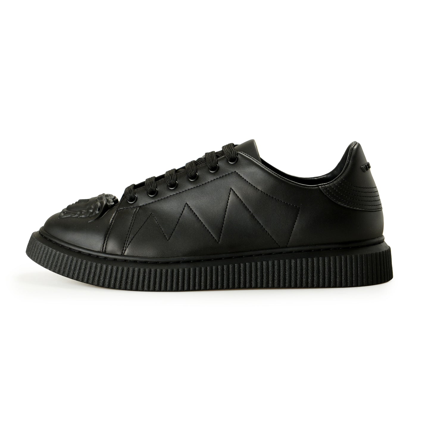 Versace Men's Large Medusa Logo Black 100% Leather Sneakers Shoes US 8 IT 41