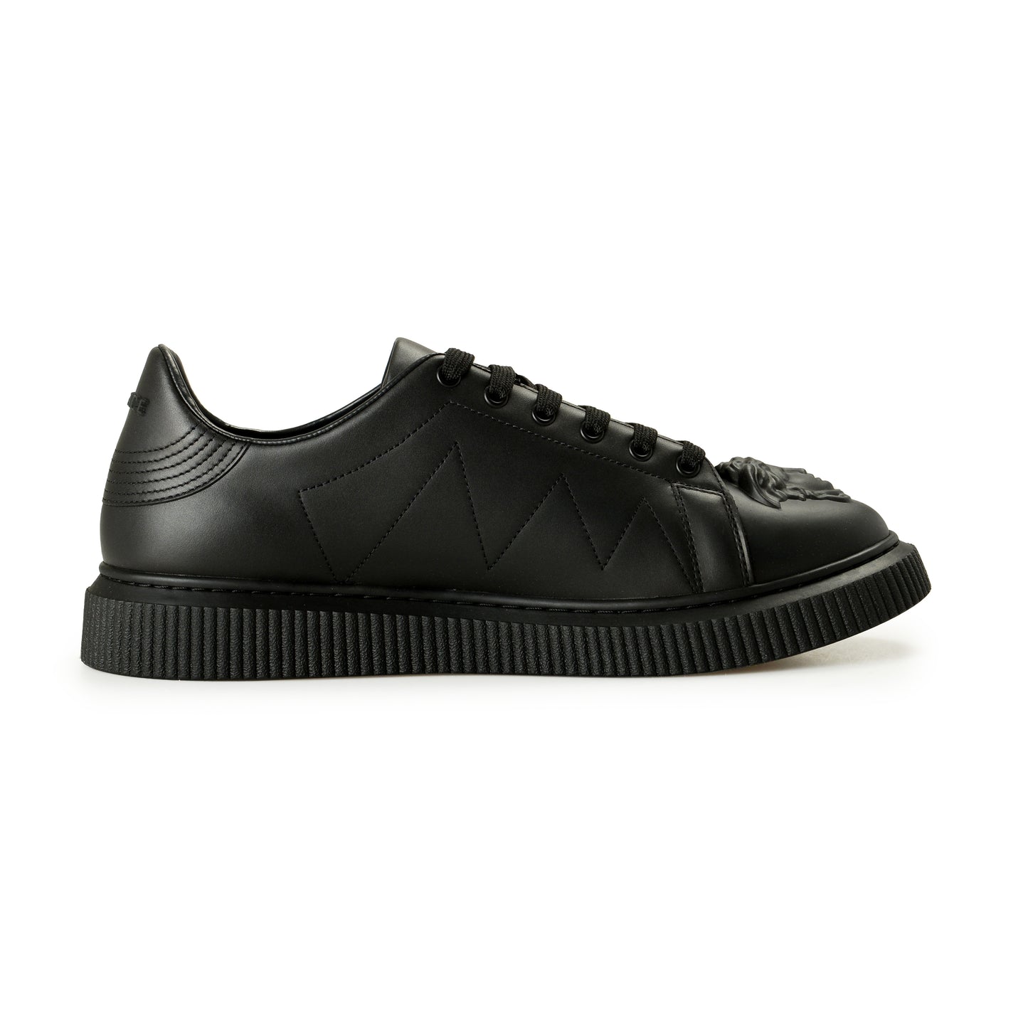 Versace Men's Large Medusa Logo Black 100% Leather Sneakers Shoes US 8 IT 41