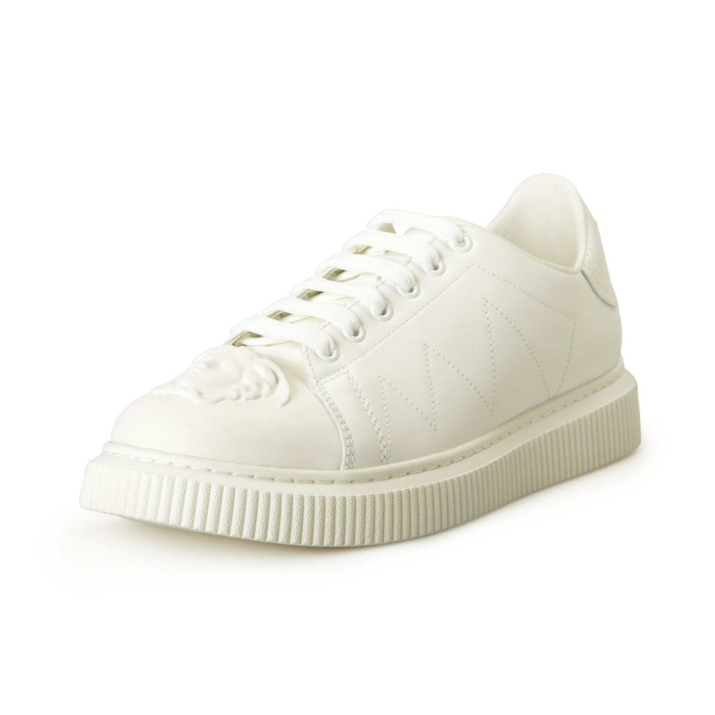 Versace Men's Large Medusa Logo White 100% Leather Sneakers Shoes US 8 IT 41