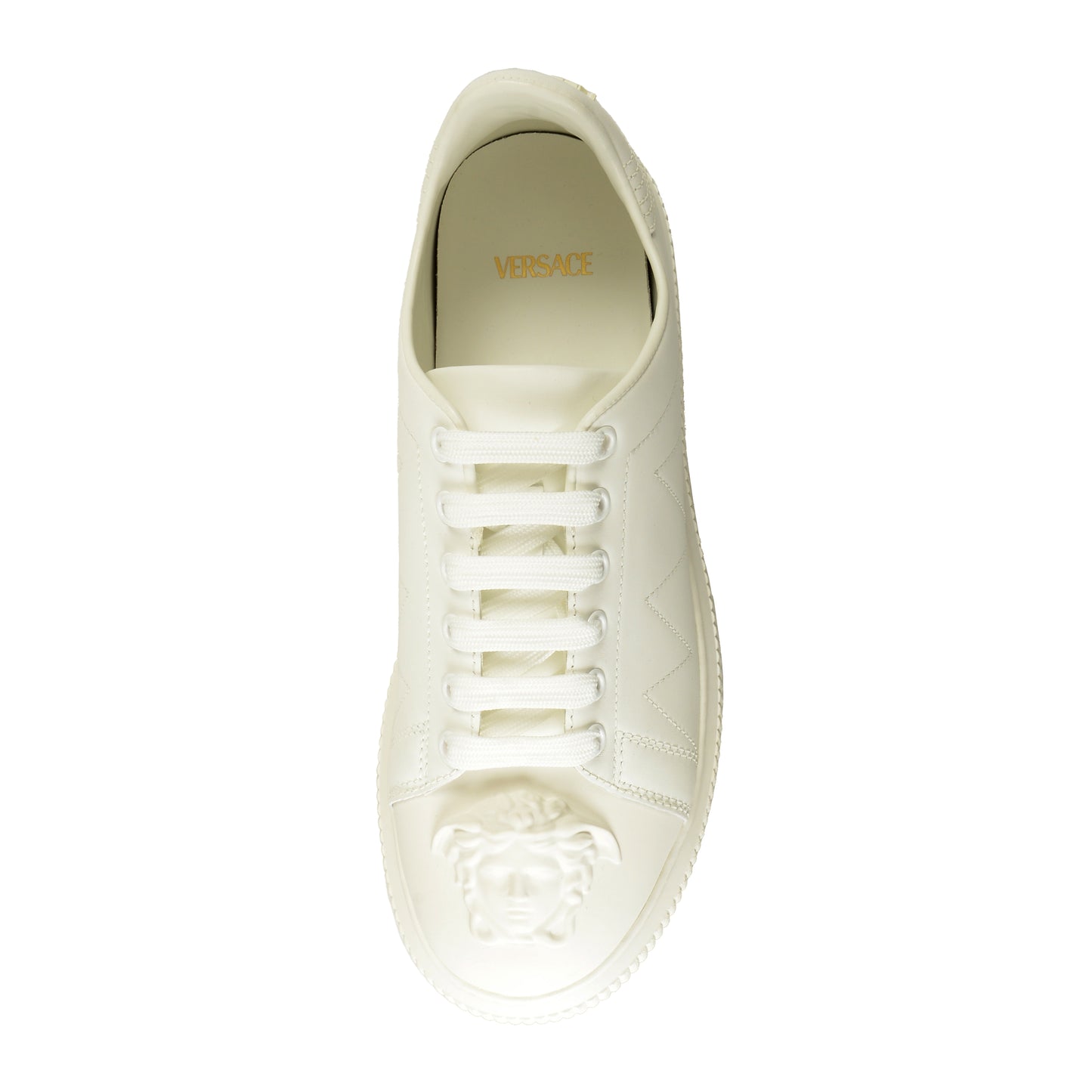 Versace Men's Large Medusa Logo White 100% Leather Sneakers Shoes US 8 IT 41
