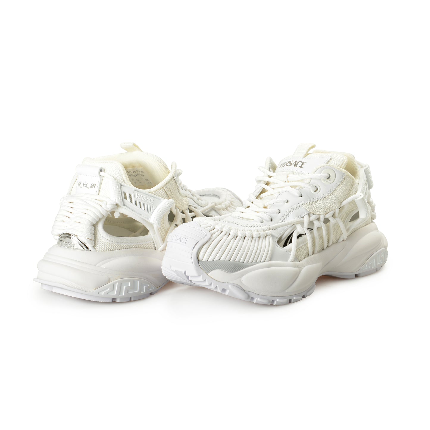 Versace Women's White MERCURY M_VS_01 Leather Sneakers Shoes US 10 IT 40