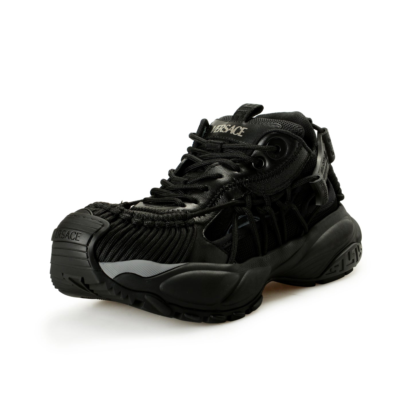 Versace Women's Black MERCURY M_VS_01 Leather Sneakers Shoes US 6 IT 36