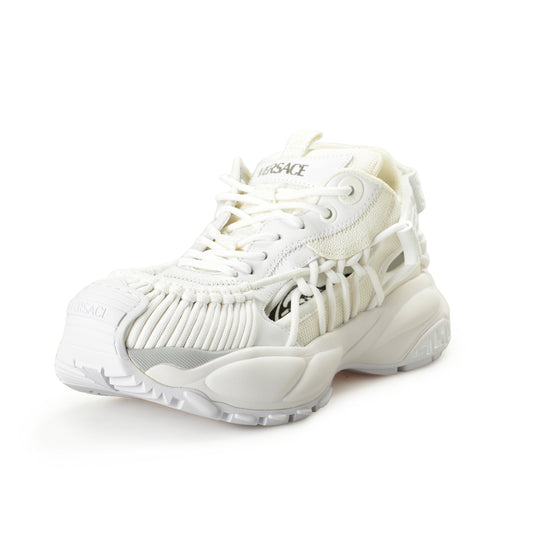 Versace Men's White MERCURY M_VS_01 Leather Sneakers Shoes US 13 IT 46