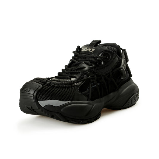 Versace Men's Black MERCURY M_VS_01 Leather Sneakers Shoes US 7 IT 40