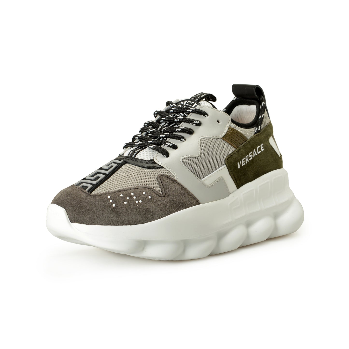 Versace Men's Suede & Leather "Chain Reaction" Sneakers Shoes US 10 IT 43