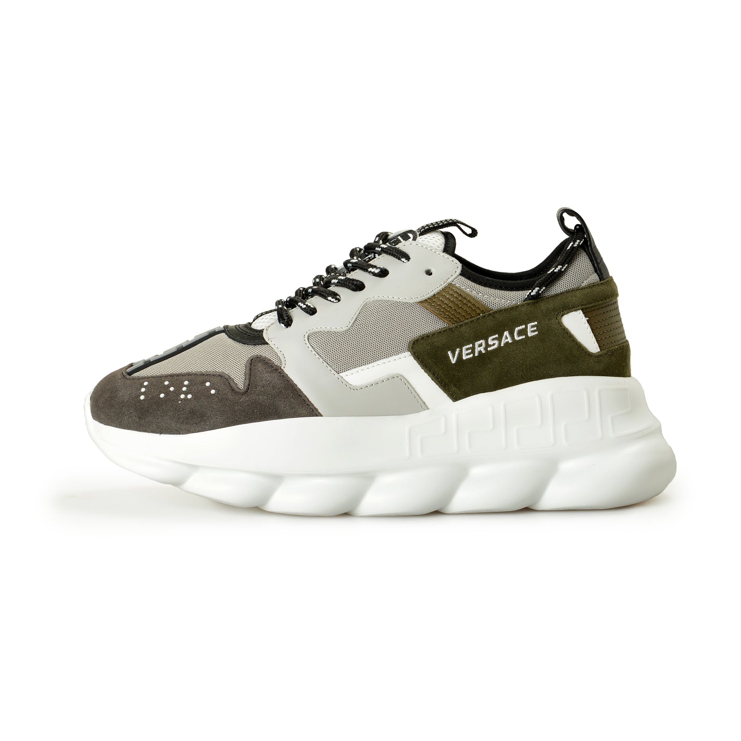 Versace Men's Suede & Leather "Chain Reaction" Sneakers Shoes US 10 IT 43