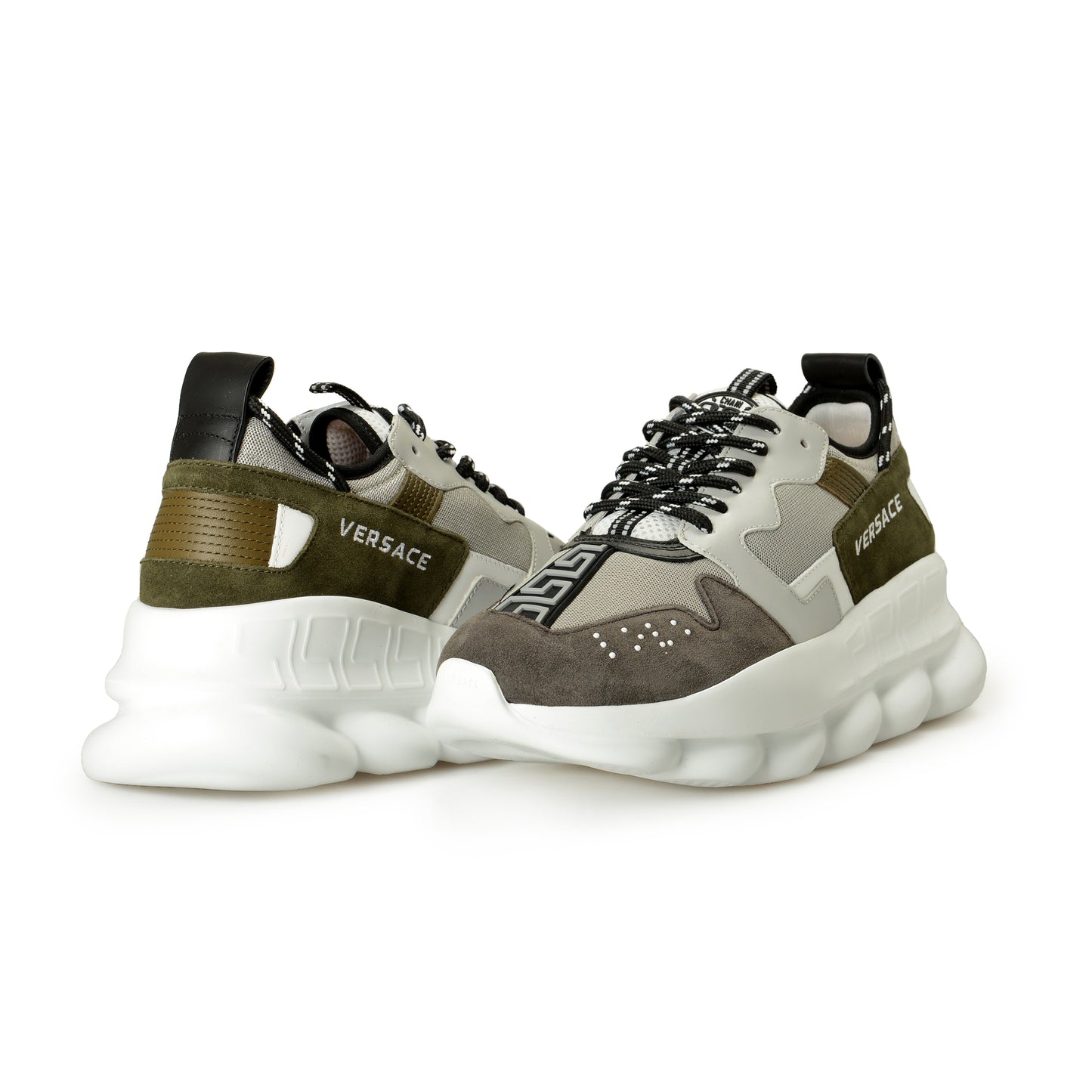 Versace Men's Suede & Leather "Chain Reaction" Sneakers Shoes US 10 IT 43