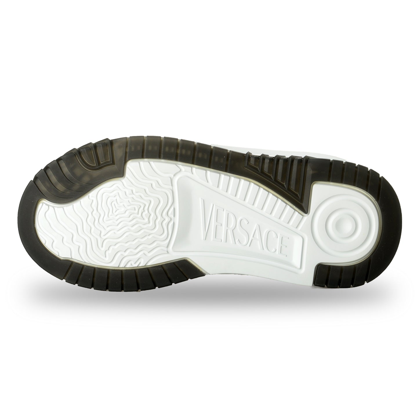 Versace Women's Leather & Suede White/ Black Sneakers Shoes US 9.5 IT 39.5