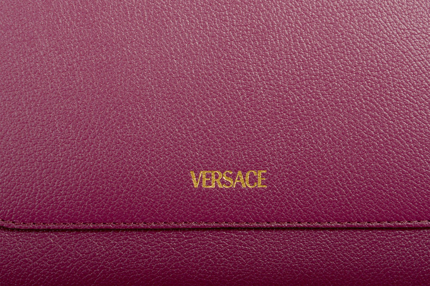 Versace Grained Leather & Suede Gold Medusa Large Tote Handbag Shoulder Bag