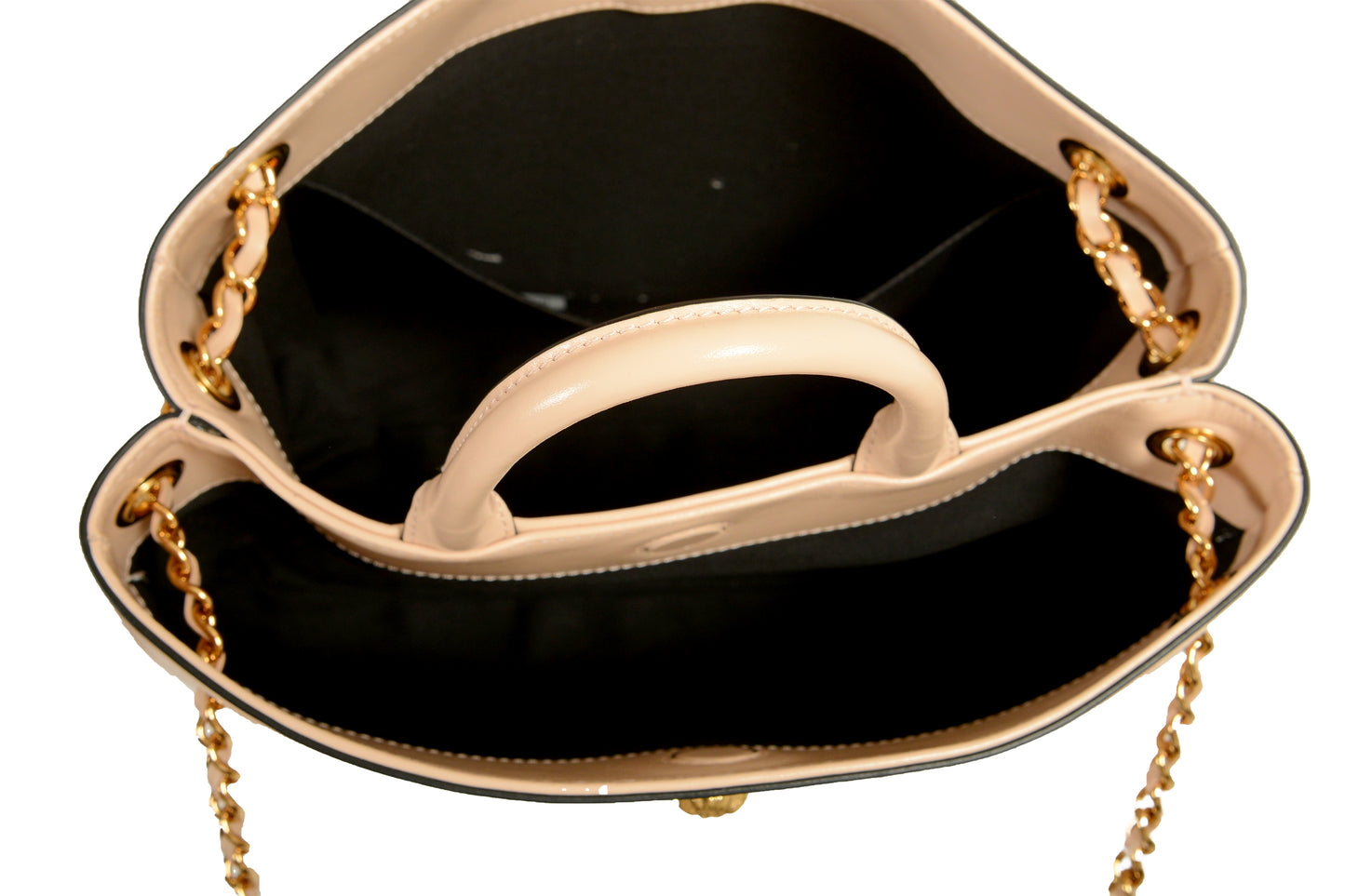 Versace 100% Leather Gold Medusa Logo Tote Handbag Shoulder Bag