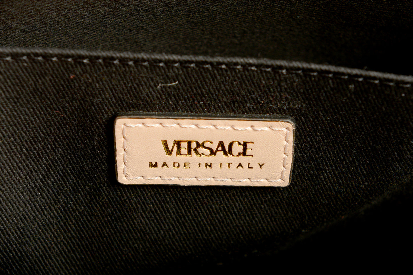 Versace 100% Leather Gold Medusa Logo Tote Handbag Shoulder Bag